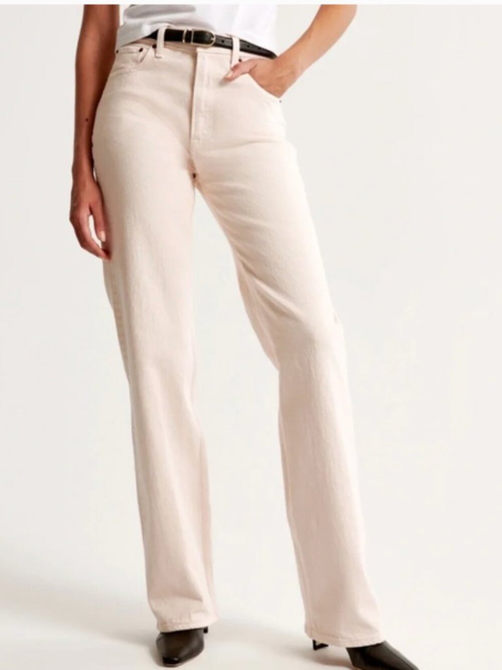 Abercrombie & Fitch 90s Relaxed High Rise Jean Women's Size 30 Pale Pink